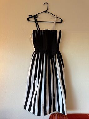 NWT Tatyana Black and White Striped Dress